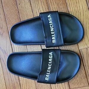 Balenciaga Logo Slide Sandals